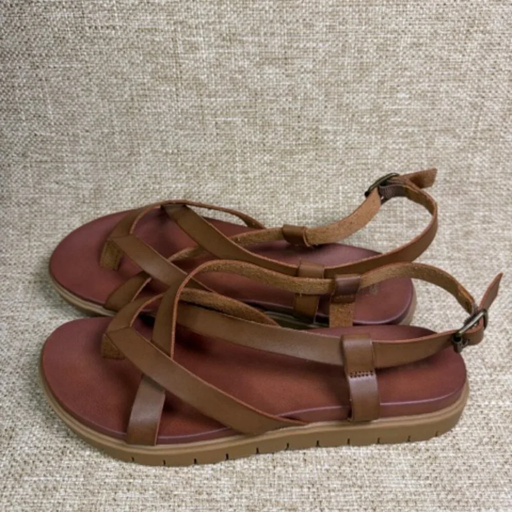 MIA Limited Edition "Zurie Slingback" Sandal. Cognac/Brown Faux-Leather Size 8.5 - Picture 4 of 5